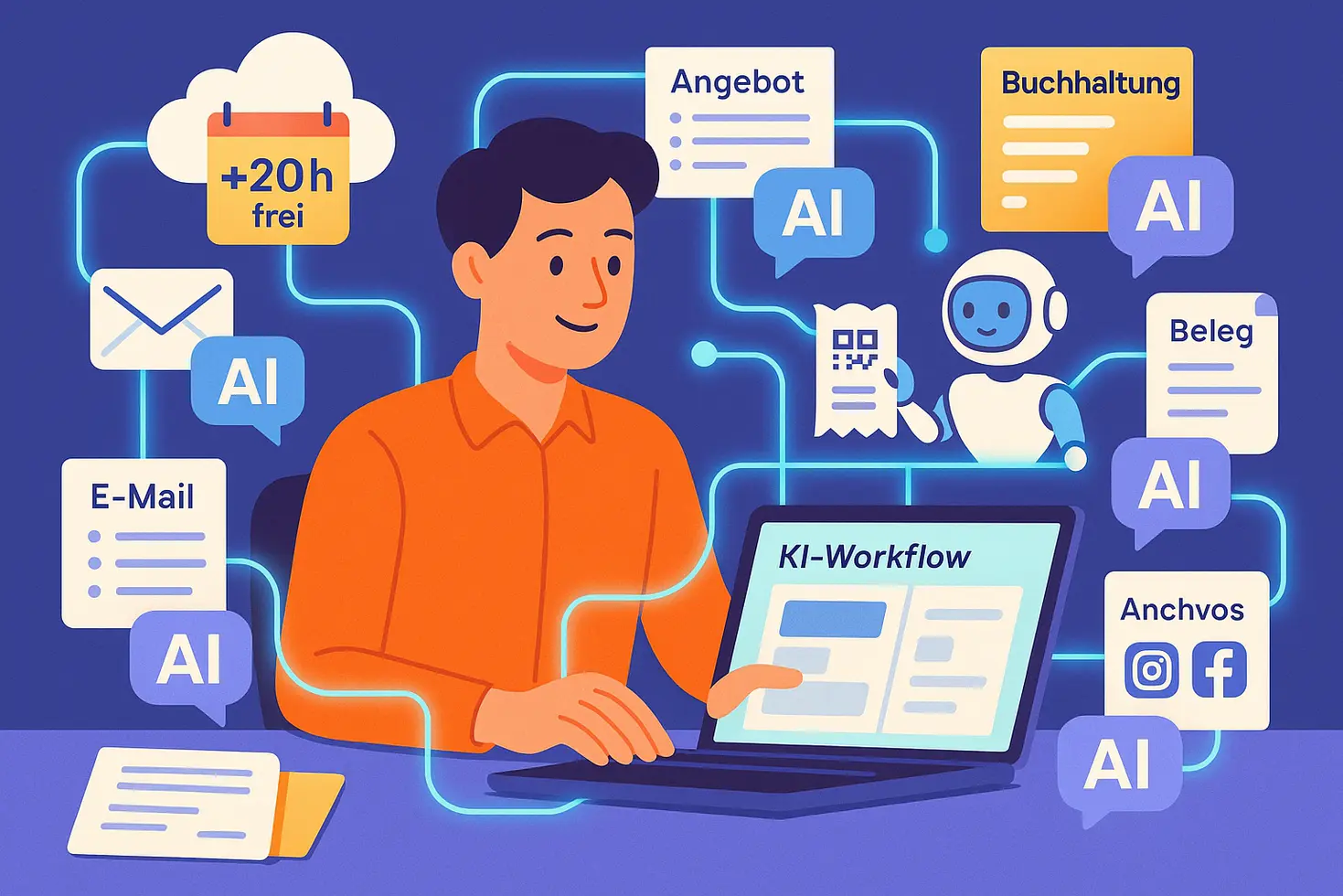 Automatisierung für Selbstständige: 20 Stunden pro Monat sparen