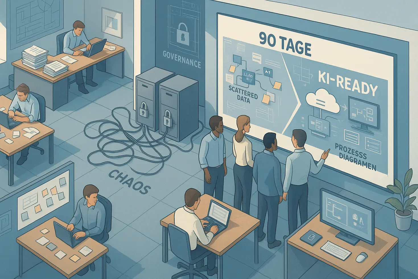 KI-Readiness für KMU: 90-Tage-Roadmap 2025